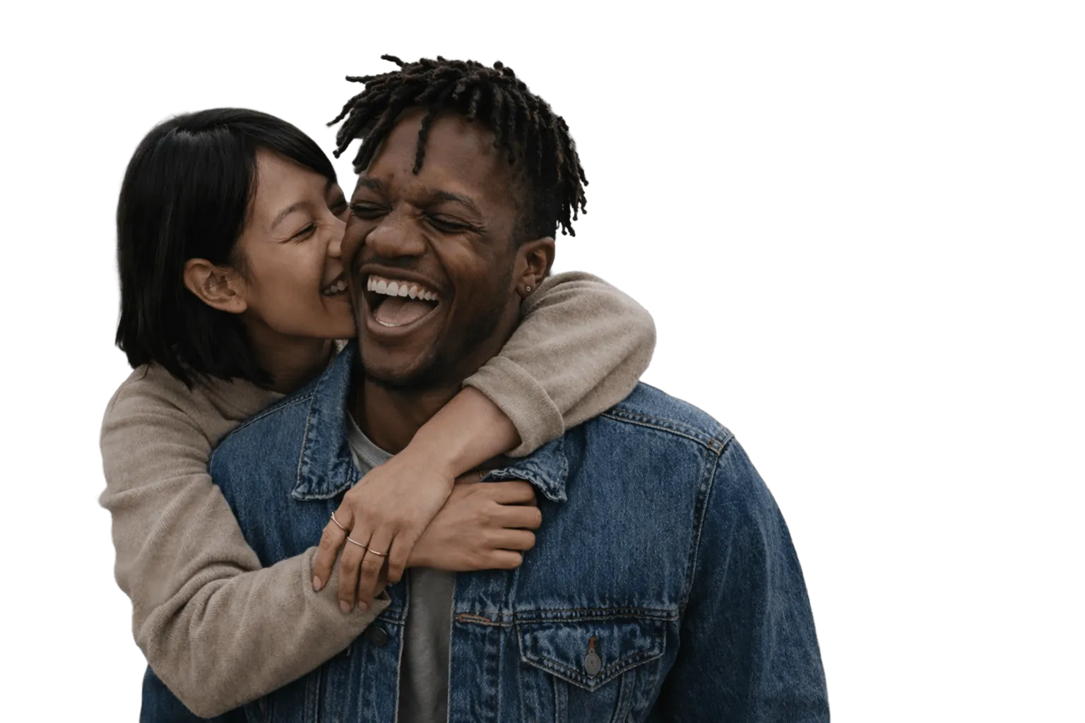 Happy couple embracing